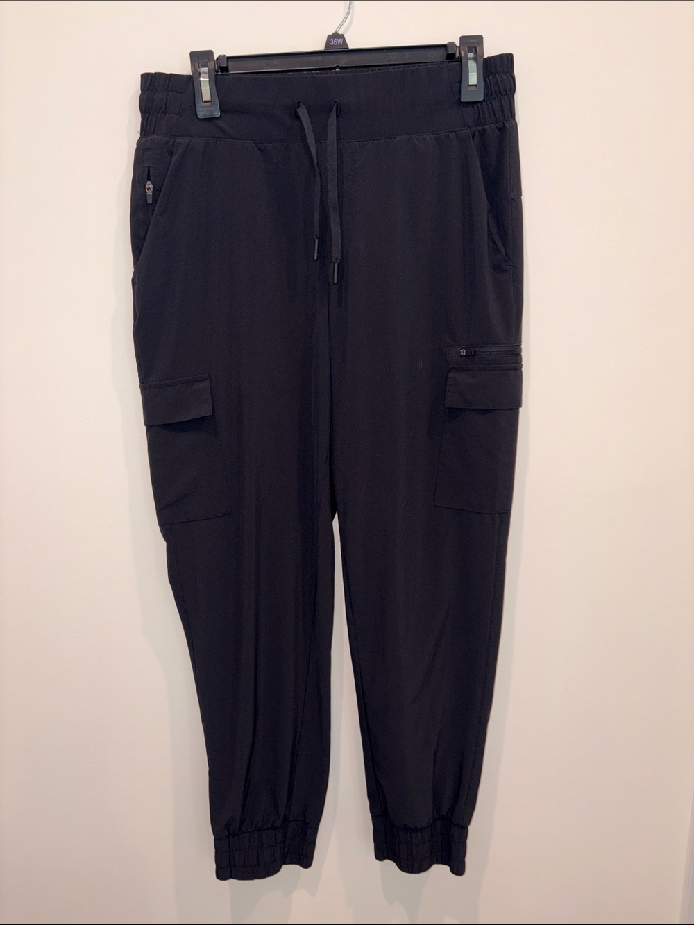 Women’s All in Motion Black Cargo Jogger Pants - Stretch Drawstring Waist